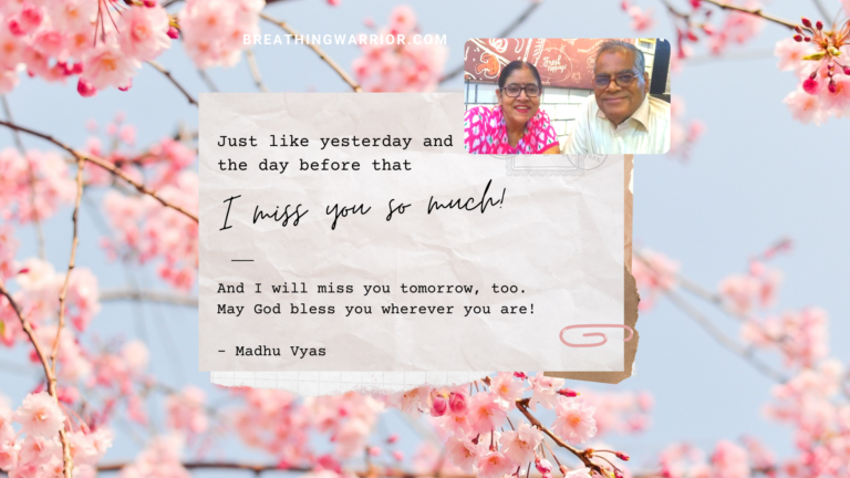 “Open letter to my husband” – Madhu Vyas